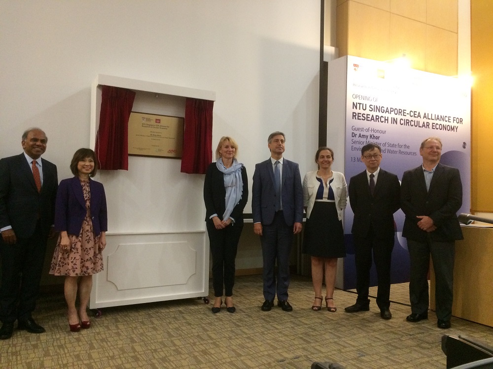 NTU Singapore and the French Alternative Energies and Atomic Energy Commission launch research centre to develop innovative e-waste recycling technologies
